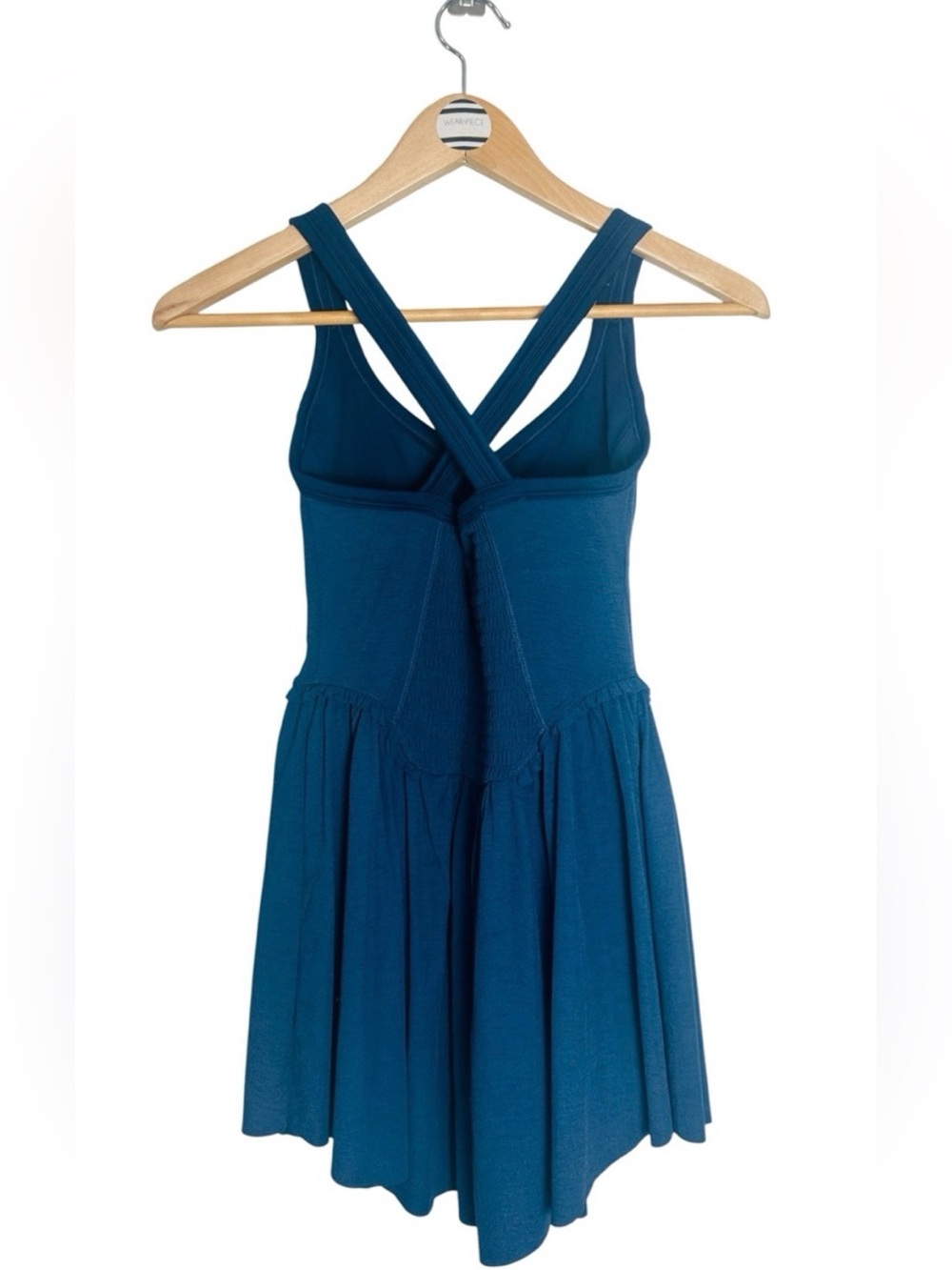 Free People Movement Active Navy Blue Smockin' Hot Athletic Shorts Mini Dress - Picture 5 of 5